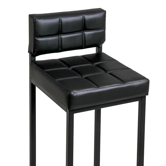Стул барный «Клик Мебель. ЛОФТ - 1», со спинкой, искусственная кожа, цвет чёрный