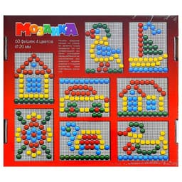 Мозаика круглая Десятое Королевство, 60 элементов по 20 мм, 4 цвета