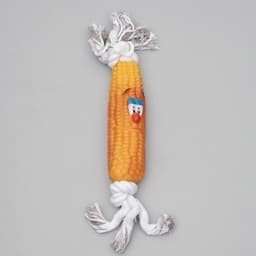 Игрушка на канате «Кукуруза» для собак, 30 см, кукуруза 14 см, жёлтая