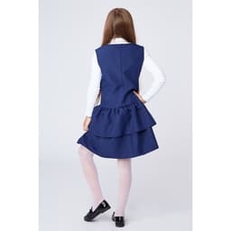 Сарафан школьный для девочки, синий, рост 122-128 см