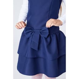 Сарафан школьный для девочки, синий, рост 122-128 см