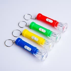 Фонарик брелок для ключей на кольце «Рассеиватель цветок», 1 LED, 2.2×6.5 см, МИКС