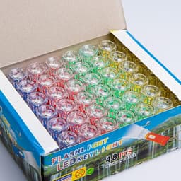 Фонарик брелок для ключей на кольце «Рассеиватель цветок», 1 LED, 2.2×6.5 см, МИКС