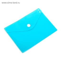 Папка-конверт на кнопке, А6, 180 мкм, Calligrata рифлёная, флуоресцентная, МИКС
