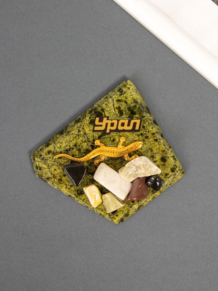 Магнит на холодильник «Урал», бесформенный, с камнем МИКС