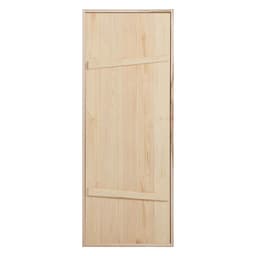 Дверь для бани и сауны, 180×70 см по коробке, сосна, на клиньях, массив, «Добропаровъ»