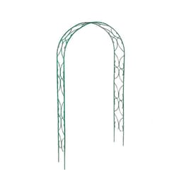 Арка садовая, 250×120×30 см, для вьющихся растений, металлическая, зелёная, «Узор-2»