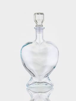 Ваза - бутылка декоративная «Сердце», для песочной церемонии, 12.5×6.5×19 см, 500 мл