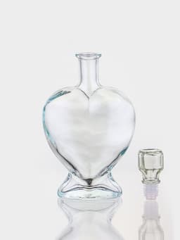 Ваза - бутылка декоративная «Сердце», для песочной церемонии, 12.5×6.5×19 см, 500 мл