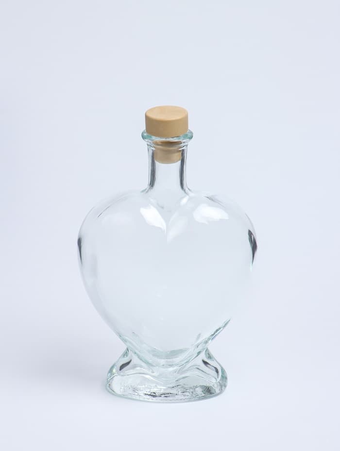 Ваза - бутылка декоративная «Сердце», для песочной церемонии, 12.5×6.5×19 см, 500 мл