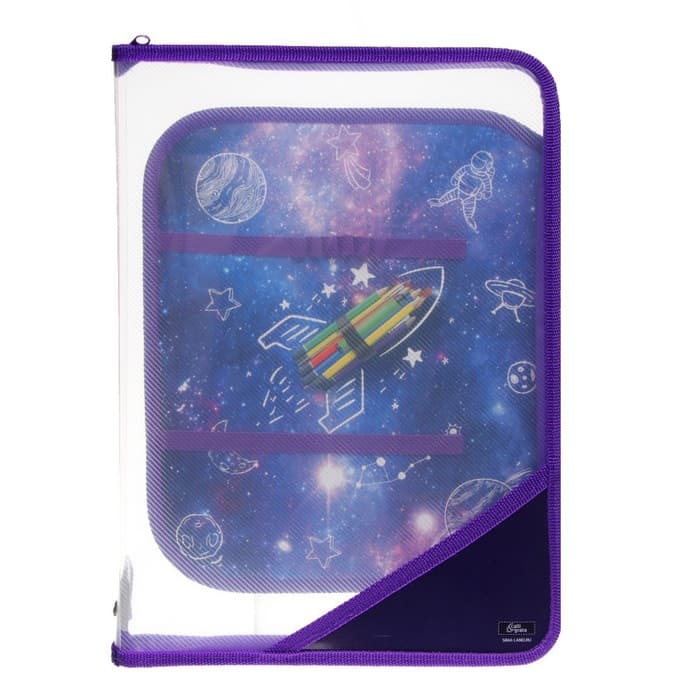 Папка для труда, А4, пластиковая, 23×32.5×2.5 см, «Ракета»