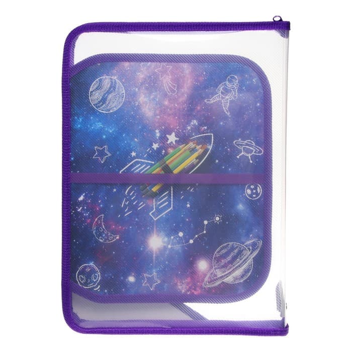 Папка для труда, А4, пластиковая, 23×32.5×2.5 см, «Ракета»