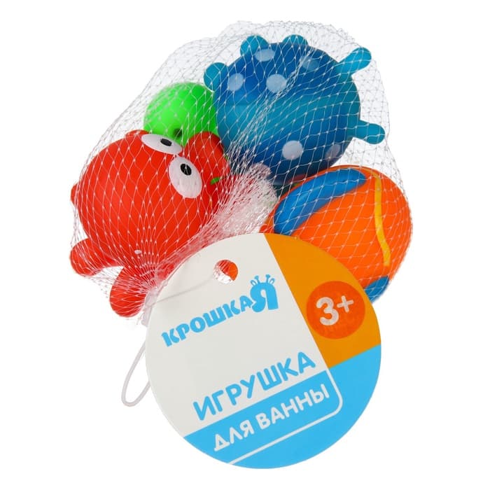Резиновые игрушки для ванны Крошка Я «Малыши», с пищалкой, 4 шт.