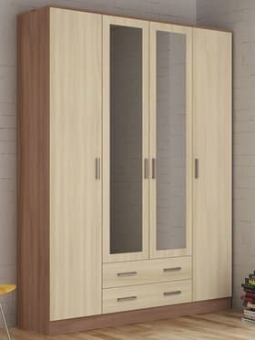 Шкаф четырехстворчатый «Квадро», 1600×487×2200 мм, цвет ясень шимо