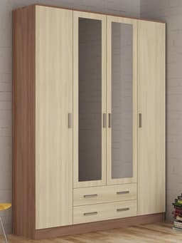 Шкаф четырехстворчатый «Квадро», 1600×487×2200 мм, цвет ясень шимо