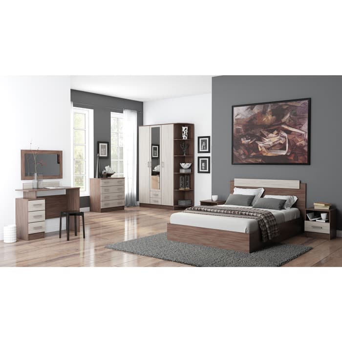 Шкаф четырехстворчатый «Квадро», 1600×487×2200 мм, цвет ясень шимо