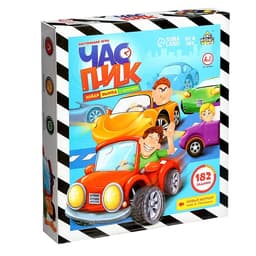 Настольная игра-головоломка Лас Играс KIDS «Час пик», на логику, 16 машин, 182 задания, от 1 игрока, 8+