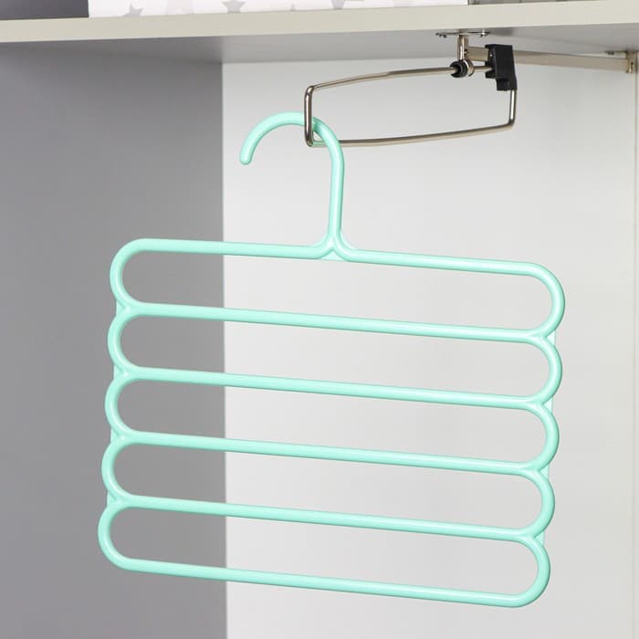 Плечики - вешалки для брюк и юбок Доляна, многоуровневая, 29.5×28.7 см, МИКС