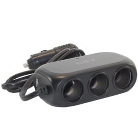 Разветвитель прикуривателя Cartage, USB 5 В 2.1 А, 60 Вт, 12/24 В, провод 60 см