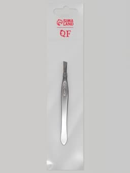 Пинцет для бровей и ресниц, скошенный, узкий, 9 см