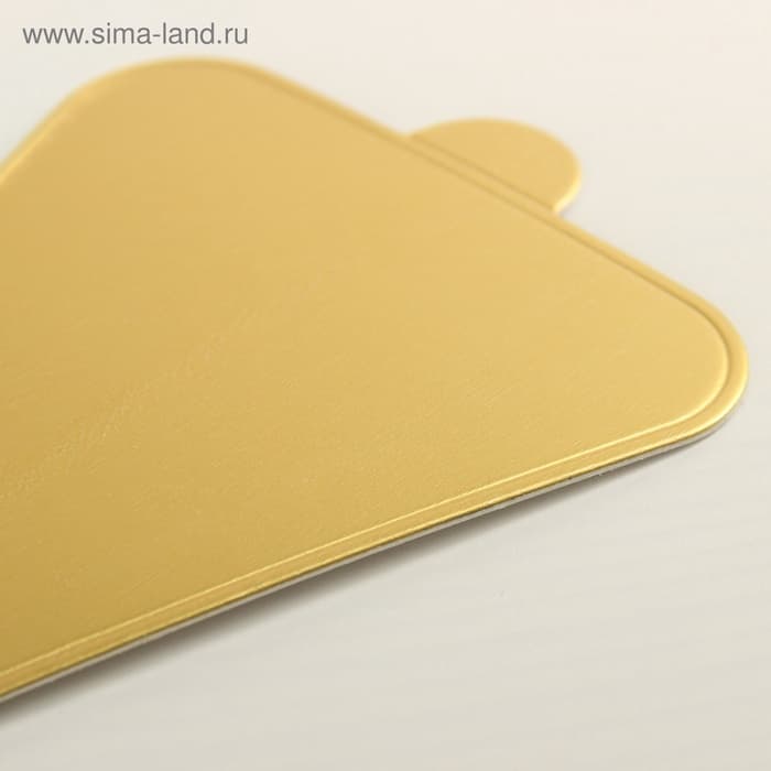 Подложка для пирожного «Золото», 12.5×7.5 см, толщина 0.1 см, картон