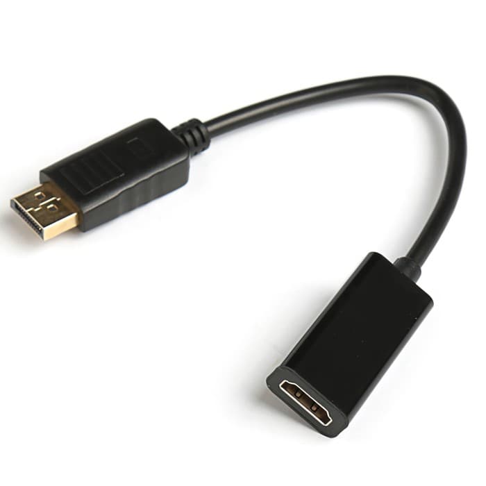 Переходник Luazon PL-003, HDMI (f) - DisplayPort (m), чёрный