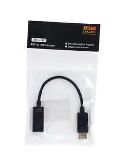 Переходник Luazon PL-003, HDMI (f) - DisplayPort (m), чёрный