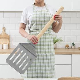 Лопата с прорезями для пиццы и коржей, 84×24×4.5 см, нержавеющая сталь