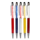 Ручка подарочная, шариковая, поворотная, со стразами и стилусом, МИКС