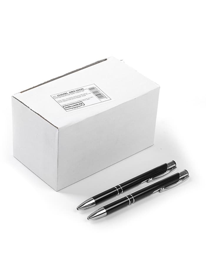 Ручка под логотип Calligrata, шариковая, автоматическая, синий стержень, узел 0.7 мм, корпус чёрный