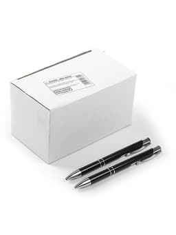 Ручка под логотип Calligrata, шариковая, автоматическая, синий стержень, узел 0.7 мм, корпус чёрный