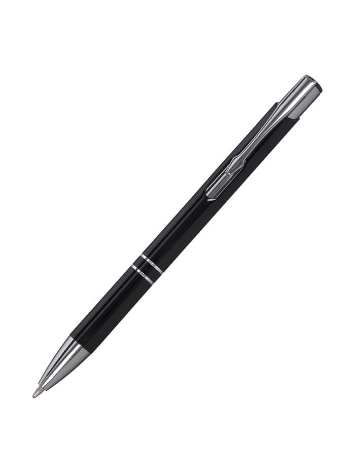 Ручка под логотип Calligrata, шариковая, автоматическая, синий стержень, узел 0.7 мм, корпус чёрный