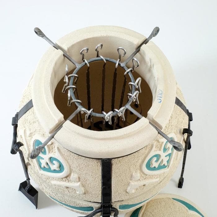 Тандыр «Сармат Дастархан» h=113 см, d=68, 167 кг, 12 шампуров, кочерга, совок, керамика