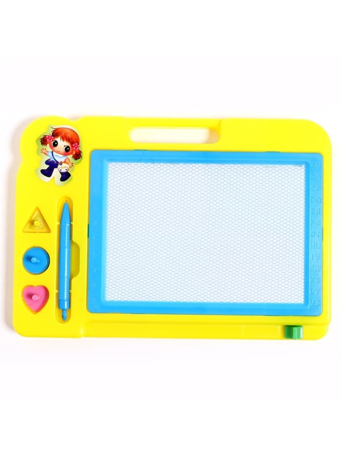 Доска магнитная с цветной крошкой, 3 штампика в комплекте, МИКС