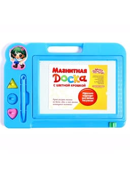 Доска магнитная с цветной крошкой, 3 штампика в комплекте, МИКС