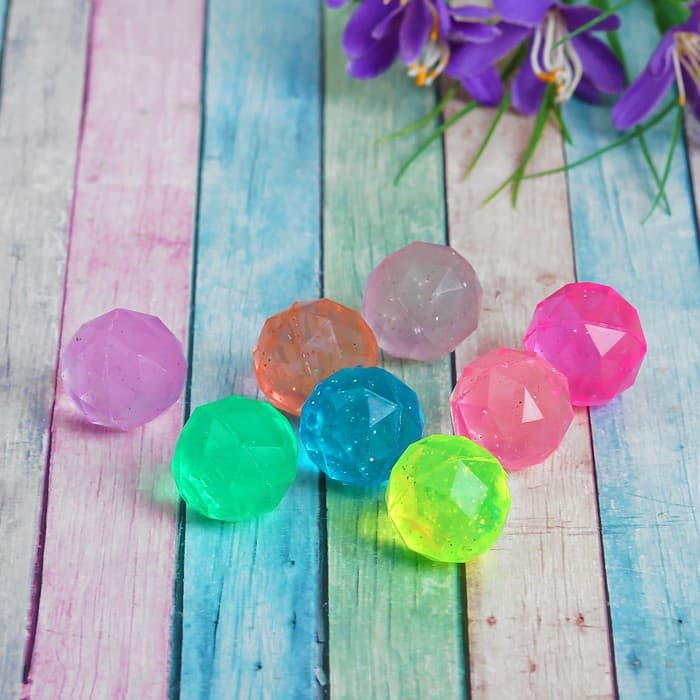 Мяч каучуковый «Кристалл», 2.5 см, МИКС