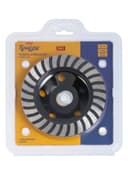 Чашка алмазная зачистная ТУНДРА ПРОФИ, повышенный ресурс, TURBO, 125 мм