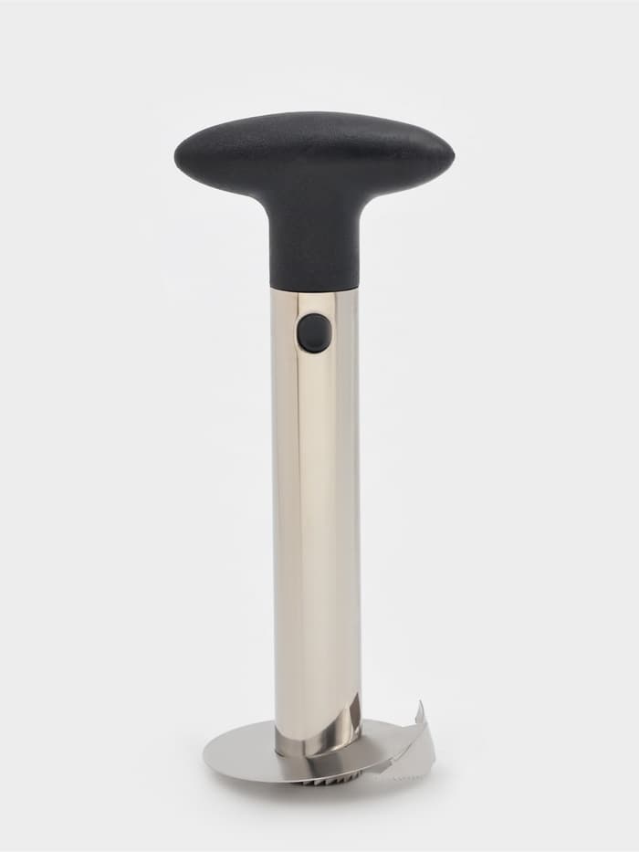 Нож фигурный для ананаса/нарезки фруктов, 9×25 см, чёрный