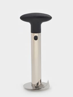 Нож фигурный для ананаса/нарезки фруктов, 9×25 см, чёрный