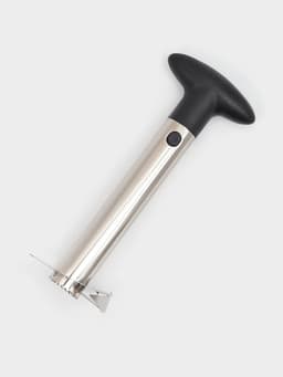 Нож фигурный для ананаса/нарезки фруктов, 9×25 см, чёрный