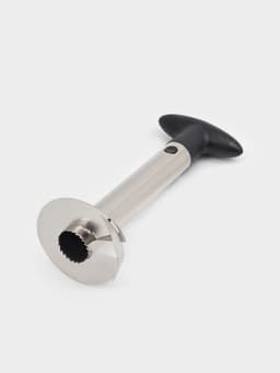 Нож фигурный для ананаса/нарезки фруктов, 9×25 см, чёрный