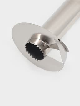 Нож фигурный для ананаса/нарезки фруктов, 9×25 см, чёрный