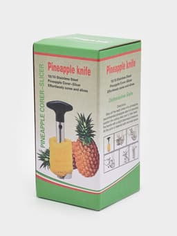 Нож фигурный для ананаса/нарезки фруктов, 9×25 см, чёрный