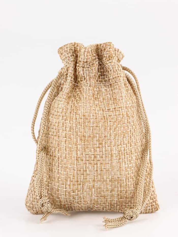 Холщовый мешочек для украшений, подарков и трав, текстиль «Эко», серый, 7×9 см