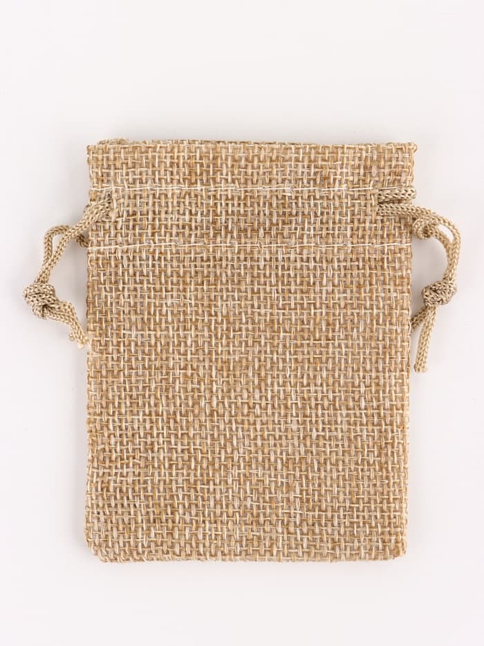 Холщовый мешочек для украшений, подарков и трав, текстиль «Эко», серый, 7×9 см