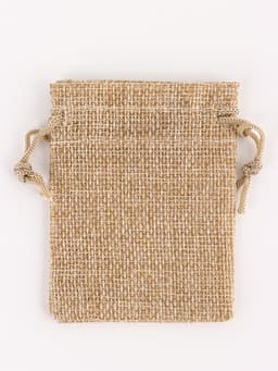 Холщовый мешочек для украшений, подарков и трав, текстиль «Эко», серый, 7×9 см