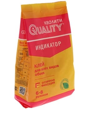 Клей обойный Quality, индикатор, мягкая упаковка, 200 г