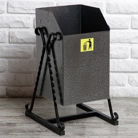 Урна для мусора «Квадратная», уличная, 22 л, бак 0.5 мм, 50×33×33 см, серая