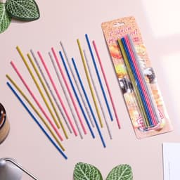 Свечи для торта «Феерия», 16 шт., коктейльные с искрами, 16.5 см