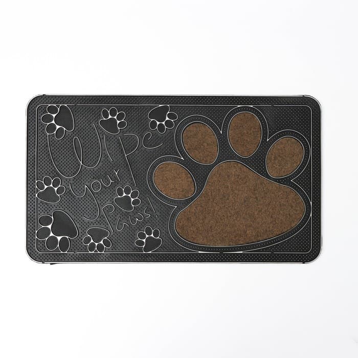 Коврик придверный Доляна «Лапка», 40×70 см, МИКС